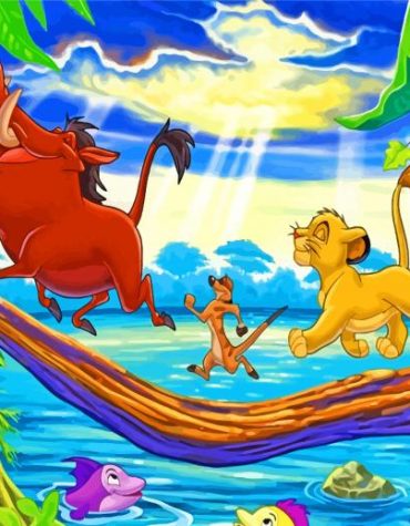 Simba and Friends Jungle Adventure Paint By Numbers