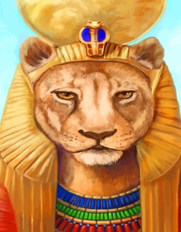 Egyptian Lioness Fantasy Paint By Numbers