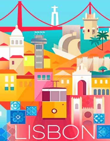 Lisbon Travel Scene Paint By Numbers