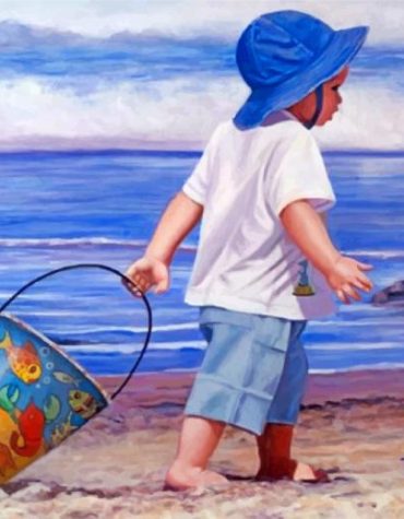 Beachside Boy Summer Paint By Numbers