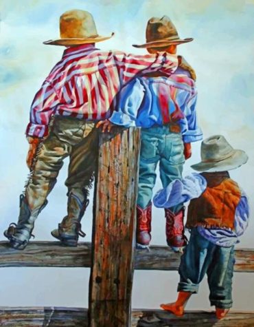 Little Cowboys Western Paint By Numbers