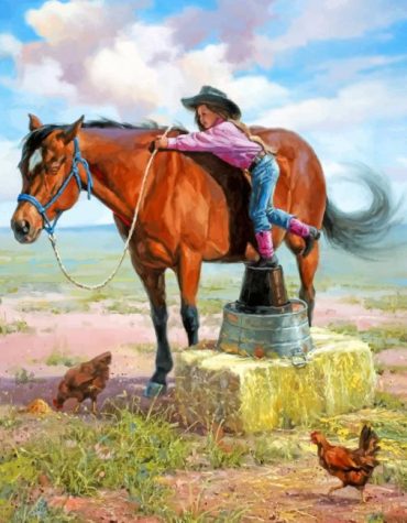Western Cowgirl Paint By Numbers