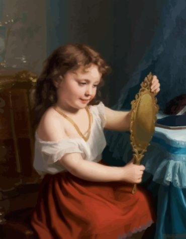 Vintage Woman with Mirror Paint By Numbers