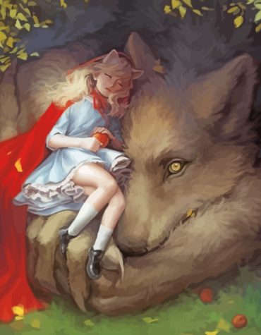 Red Riding Hood and Wolf Paint By Numbers