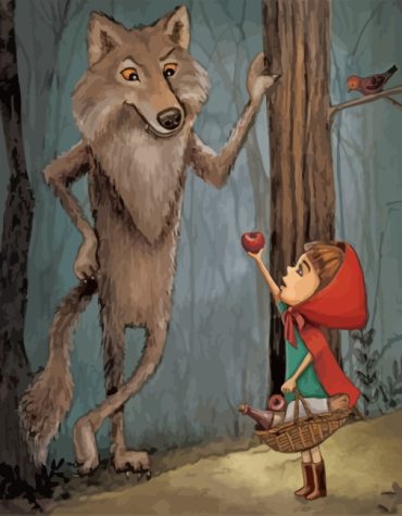Little Red Riding Hood Cartoon Paint By Numbers