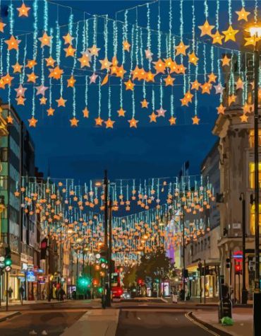 London Christmas Lights Paint By Numbers