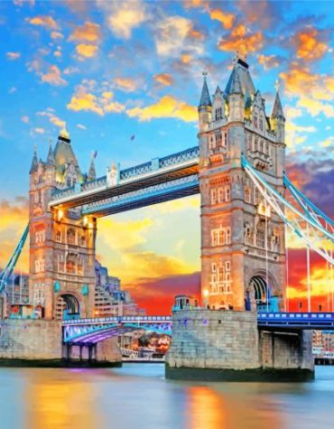 London Tower Bridge Sunset Paint By Numbers
