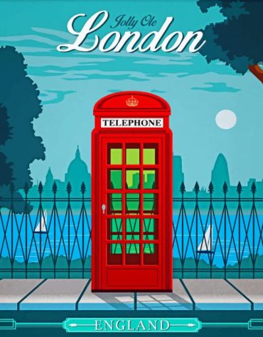 London Telephone Paint By Numbers