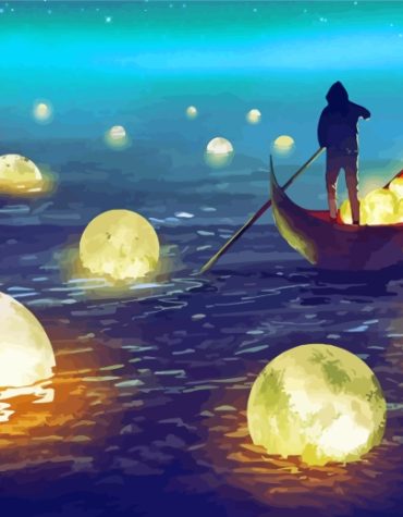 Golden Fantasy Moonlit Paint By Numbers