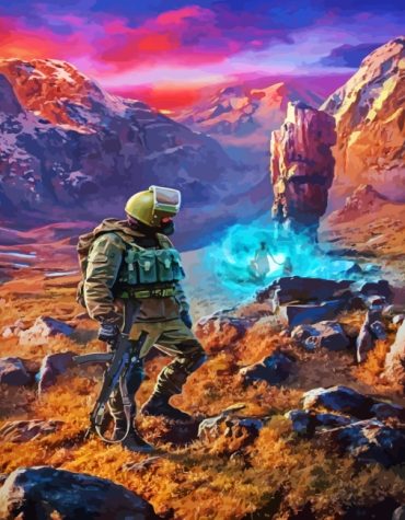 Lonely Soldier Battle Scene Paint By Numbers