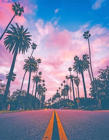 California Sunset Sky Paint By Numbers