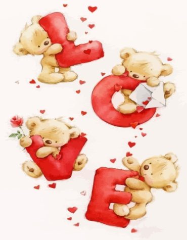 Romantic Bears Love Paint By Numbers