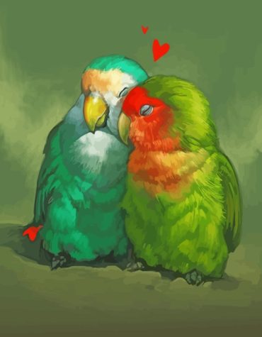 Parrots in Love Paint By Numbers