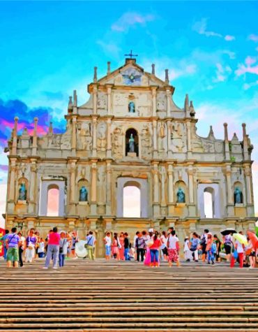 Discover Macao's Ruins of St Paul's Paint By Numbers