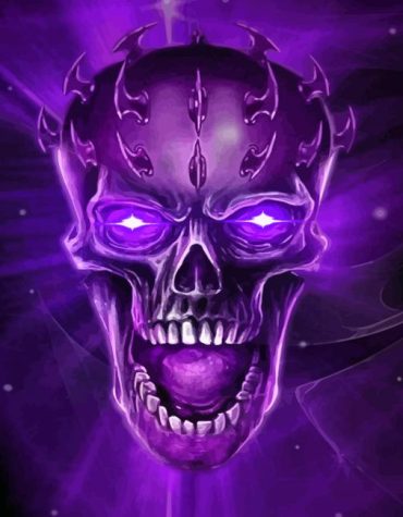 Purple Skull Masterpiece Paint By Numbers