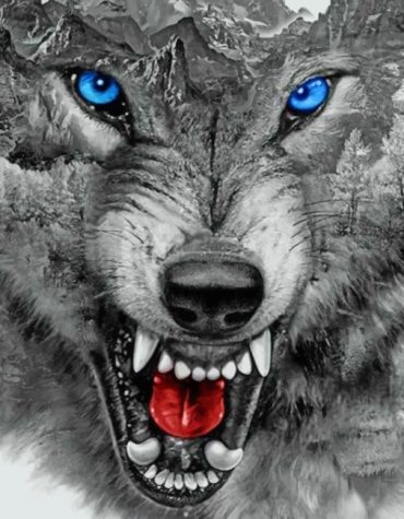 Mystical Wolf in the Wild Paint By Numbers