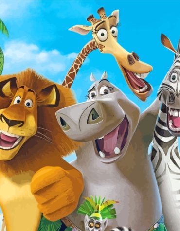 Madagascar Movie Animals Paint By Numbers