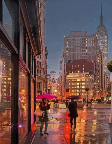 Rainy Day in Madison Square Park Paint By Numbers