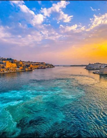Malta Sunset Seascape Paint By Numbers