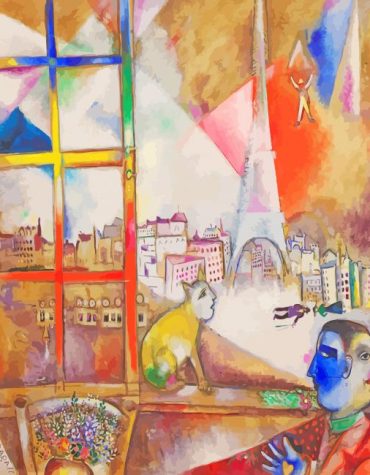 Paris Through The Window Marc Chagall Paint By Numbers