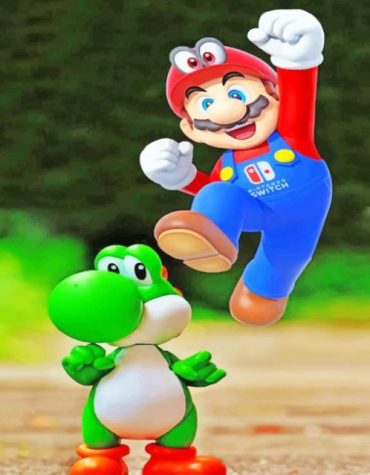 Mario and Yoshi Adventure Paint By Numbers