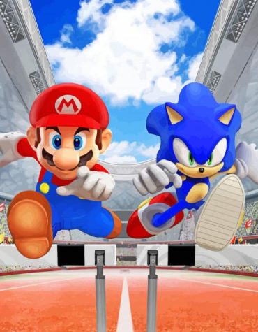 Mario and Sonic Adventure Paint By Numbers
