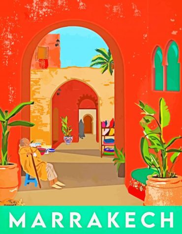 Marrakesh Moroccan Scene Paint By Numbers