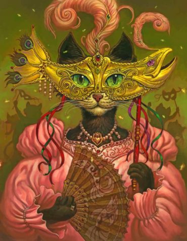 Fantasy Masked Cat Paint By Numbers