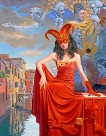 Venetian Masked Women Paint By Numbers