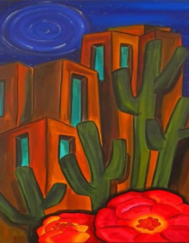 Maynard Dixon Cactus Aesthetic Paint By Numbers