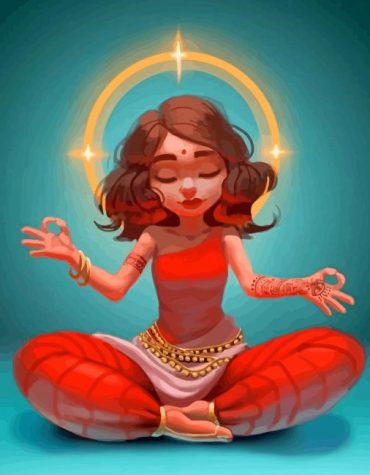 Indian Woman Meditation Paint By Numbers