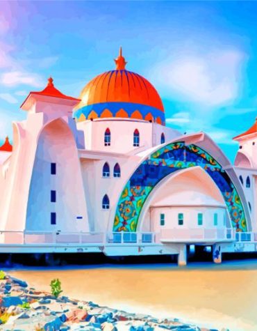 Melaka Straits Islamic Landmark Paint By Numbers