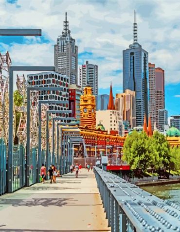 Melbourne Urban Landscape Paint By Numbers