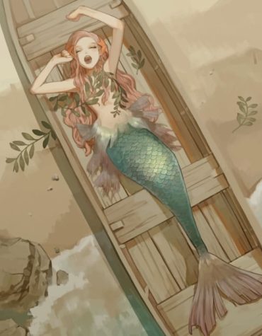 Mermaid on a Boat Paint By Numbers