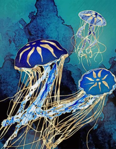 Metallic Sea Creature Paint By Numbers