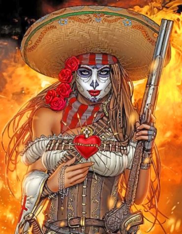 Mexican Sugar Skulls Paint By Numbers