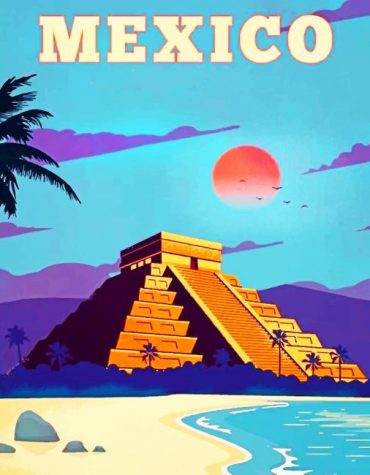 Cancun Scenic Illustrations Paint By Numbers