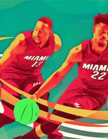 Miami Heat Sports Paint By Numbers