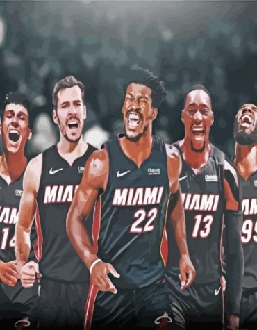 Miami Heat Basketball Paint By Numbers
