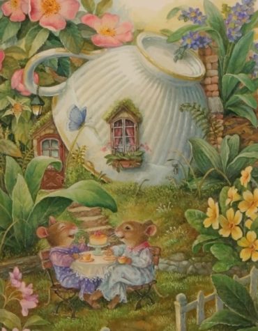 Mice in Love Garden Paint By Numbers