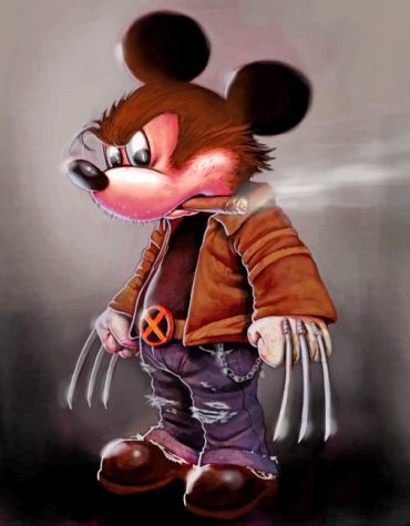 Mickey Mouse Wolverine Paint By Numbers
