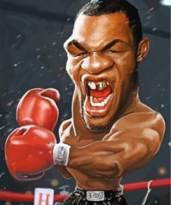 Mike Tyson Caricature Sports Paint By Numbers