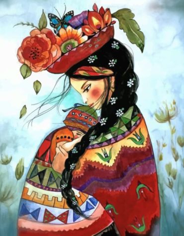 Mom And Daughter Bonding Paint By Numbers