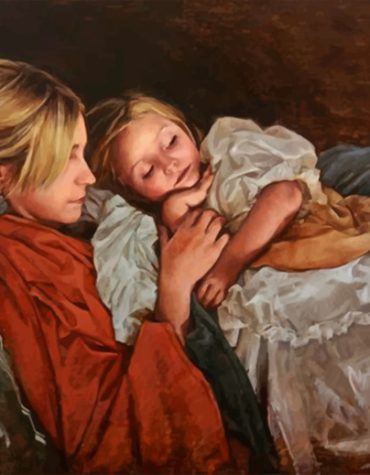 Mother and Daughter Artistic Bond Paint By Numbers