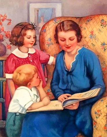 Mother Daughter Reading Paint By Numbers