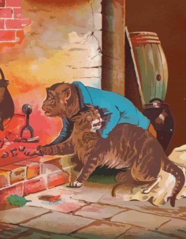 Monkey and Cat Duo Paint By Numbers