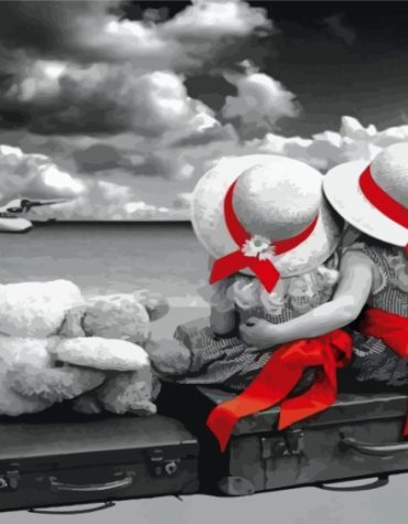 Monochrome Siblings Paint By Numbers