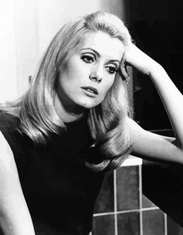 Monochrome Actress Catherine Deneuve Paint By Numbers