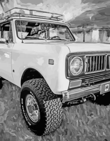 International Scout Black White Car Paint By Numbers