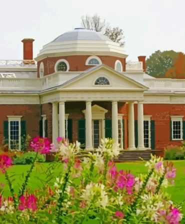 Monticello Landmark Virginia Paint By Numbers